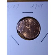 2006/7 Error Coin Double Struck Error 2nd Series 1 Sen