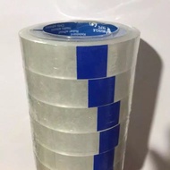 A031-6 PCS 1 Inch Clear Tape 24 mm Transparent Tape Multipurpose Adhesive Glue