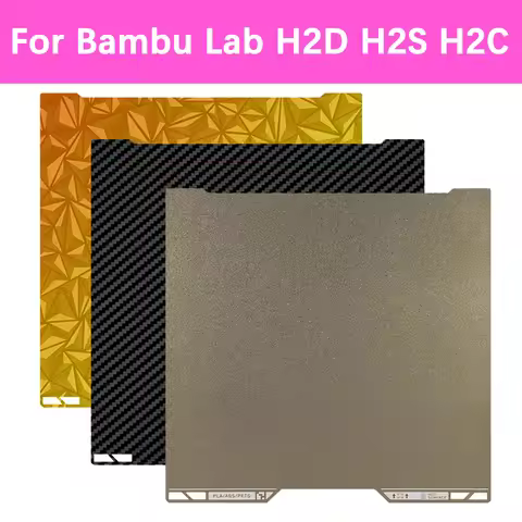 Build Plate For Bambu Lab H2D H2S H2C Heat Bed PET PEO PEY H1H Double Sided Printing Sheet PEI Spray
