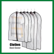Plastic Clear Dust-proof Cloth Cover Suit/Dress Garment Bag Storage Protector / Pelindung Penyimpana