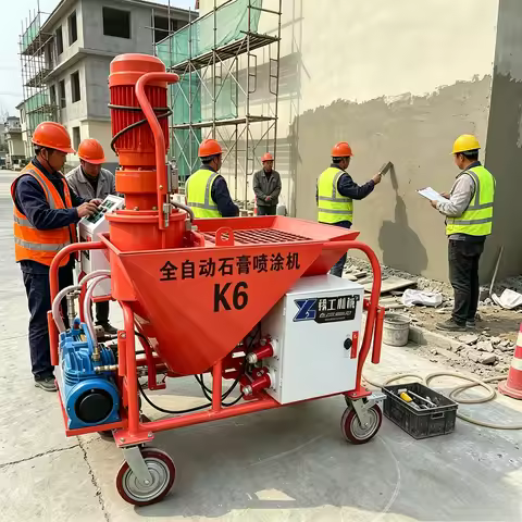 Electric Mortar Spraying Machine Gypsum Plaster Sprayer Cement Spray Pump Mortar Sprayer for Wall De