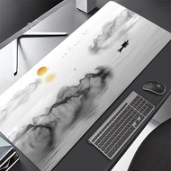 Gaming Mouse Pad Chinese Painting Large Mouse Mat Big Desk Mat Non-Slip Rubber Base Mausepad Big Key
