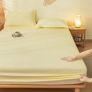 Solid Color Fit Sheet Single Double Queen Size Fitted Cover 100x200cm 140x200 160x200 Mattress Cover