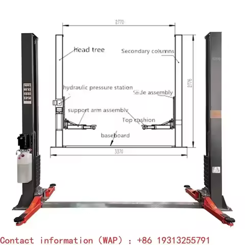 【From China】2 Post Car Lift 1.8m Hydraulic Vehicle Hoist 4T Alignment Car Lifting Jack