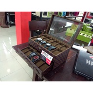 WATCH BOX CONTAINS 24 DAMIER WATCH BOX ORGANIZER