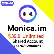 MONICA AI unlimited membershippro subscriptionunlimited unlimitedultra shareturb supportclaude