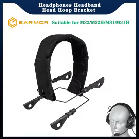 EARMOR M14 Headphone Headband Head Hoop Bracket，For M31/M31H/M32/M32H Airsoft Hunting Shooting Sport