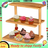 Wood Display Stand Cupcake Stand 3 Tier Serving Tray
