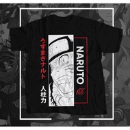 Men / / Japanese Anime Uzumaki Naruto Manga T-Shirt (Black)