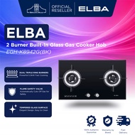 Elba 2 Burner Built-In Glass Gas Cooker Hob EGH-K8942G(BK)