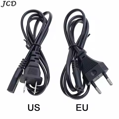 1m EU US AC Power Cable 2pin IEC C7 Power Extension Cord For PSP PSV PS2 PS3 Portable Radio Laptop C