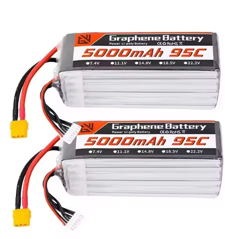 Lipo Battery 6S 5000mAh XT60 XT90 EC5 95C 22.2V RC Lipo Battery for Quadcopter Airplane Car Truck 50