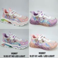 XQ507/XQ807 Girl Kids LED Light Fashion Sneakers Sport Casual Shoes/Kasut Budak Perempuan Kartun Fro