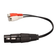 Fun~ XLR Female To 2 RCA Female Y Splitter Cable 3pin Dual RCA To 1 XLR Female To Female Cable For M