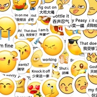 🔥Spot Goods🔥 75 Pieces Of Soybean English Cute Emoji Stickers DIY Fun Creative Stickers Waterproof D