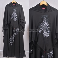 (COD) Baju Gamis Syari Ceruty Putih gamis syari wanita muslimah remaja ibu ibu jumbo pesta mewah gamis kondangan pengajian