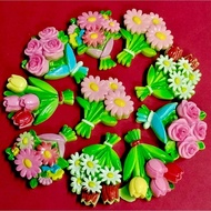♥️FRC♥️(10pcs) Resin FlatBack Boquet Flower Mix 5 Petern