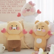 [KAKAO Friends] Korea Lovely Heart Plush Doll Pillow_Ryan/Apeach/Choonsik