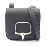 【二手】愛馬仕 HERMES Della Cavalleria 迷你黑色皮革單肩包 Della Cavalleria 迷你黑色女士包 全新未使用