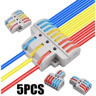 5pcs Wire Connector Outlets Mini Universal Quick Wire Connector Wiring Cable Connector