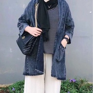 OUTER/CARDIGAN/OUTER JEANS/CARDIGAN JEANS WANITA/BLEZER WANITA TERBARU TERMURAH/OUTER JEANS WASH SNO