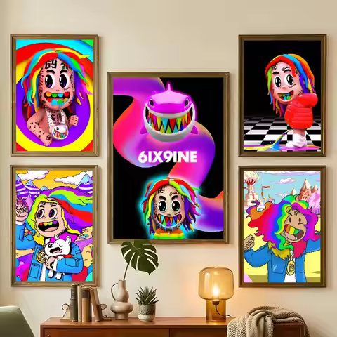 Rapper 6ix9ine TattleTales Poster For Bedroom Gamer Room Decor Restaurant Wall Trendy Aesthetic Gift