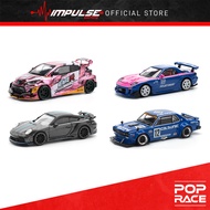 [PREORDER] PopRace 1/64 SKYLINE GT-R V8 DRIFT / EVA 08 GR Yaris / Mazda RX7 Blue Pink / 992 Stinger 