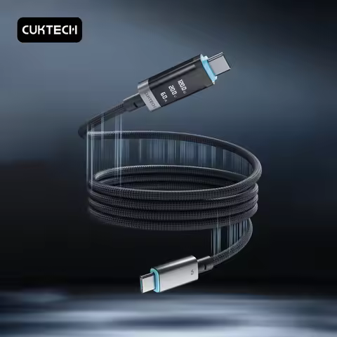 CUKTECH No.6 USB C Cable with Digital Display 240W MAX 6A 1.5m Phone Cable for Xiaomi Samsung iPhone