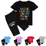 2026 E-Commercial Children's Clothing Letter Legend Alphabet lore Short-Sleeved T-Shirt Summer+Short