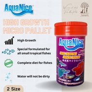AquaNice High Growth Micro Pellet - 150g / Small Fish Food / Guppy Fish Food / Betta Fish Food