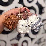 Adorable bear keychain - we are bear keychain
