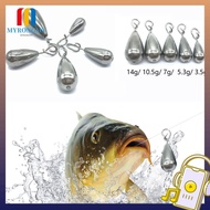 MYRONGMY Fishing Sinkers 3.5/5.3/7/10.5/14g Outdoors Fishing Tools Sports Tungsten Fastach Sinker Tu