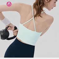 AirActive Sports Bra Padded Cross Back Yoga Vest for Women Comfortable Workout Top