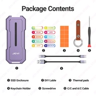 JEYI 20Gbps RGB M.2 NVMe SSD Enclosure USB 3.2 GEN2x2รองรับ UASP Trimความจุ4TBเคสอะลูมินัมอัลลอย9220