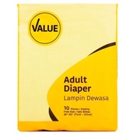 Tesco Everyday Value Adult Diapers Free Size 10pcs 🎁 Free 1pc Drypants Off pack 🎁