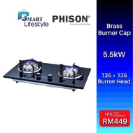 Phison 5.5kW Tempered Glass 75cm Built-in Gas Cooker  (135*135mm) PGC-902