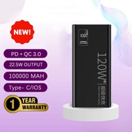 120W PowerBank100000mAh Full Capacity Super Fast Charge Powerbank USB Type C PD Quick Charge Extern
