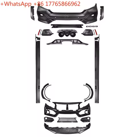 Automotive Parts Front Bumper Rear Diffuser Lip Side Skirt Spoiler for Honda Civic Fd2 Type R Body K