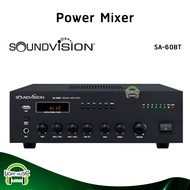 Power Mixer Soundvision SA-60BT 60W เพาเวอร์มิกเซอร์ 5 ช่อง มี Volt Line 70/100V Bluetooth Mono 3 ช่