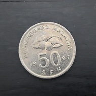 Uang Koin Kuno 50 Sen Malaysia 1988 dan 1997
