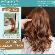 Màu nhuộm Tóc Màu Nâu Caramel / Nâu Bơ - Siêu Chất & Tone Da -Tặng Oxy