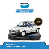 Bendix ผ้าเบรค Peugeot 205 GTi 1.6 (ปี 1987-94) ดิสเบรคหน้า+ดิสเบรคหลัง (DB1182DB1301)