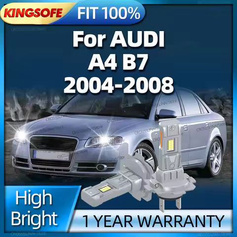 2/4Pcs 180W Powerful Led Lights Headlight Bulb Car Lamp For AUDI A4 B7 2004 2005 2006 2007 2008 Plug