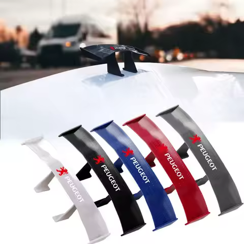 5 color Carbon Fiber Look Car Mini Rear Spoiler Mini Wing Small Model For Peugeot 407 508 308 3008 2