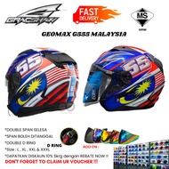 GRACSHAW GEOMAX G555 MALAYSIA HELMET DOUBLE VISOR (GRACSHAW HELMET GEOMAX G555 MALAYSIA OPEN FACE)