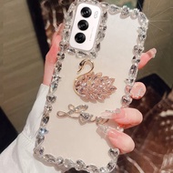 Oppo Reno14 pro Diamond Encrusted Phone Case Womens Elegant Full Cover Transparent Swans Anti-Fall G