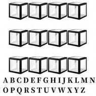 1PC/Box 25cm/9.84in Reusable Paper Letter Balloon, DIY Giant Alphabet Balloon For Wedding Birthday P