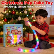 Pop Toys Fidget LED Kids Sensory Light Christmas Colorful Pop Tube