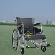 SmartCare รถเข็นผู้ป่วย Wheelchair วีลแชร์ พับได้ น้ำหนักเบา ล้อ 24 นิ้ว มีเบรค หน้า,หลัง 4 จุด สีดำ รุ่น รถเข็นผู้ป่วยwheelchair
