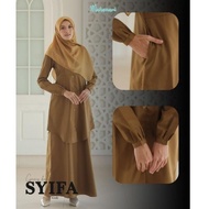 Model terkini Seragam Dinas Pemda Wanita Baju Dinas Pemda Gamis Khaki Syifa Dress By Maharani Seraga